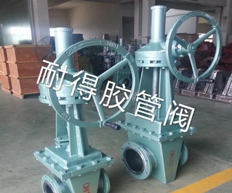 蝸輪襯膠閘板閥-2